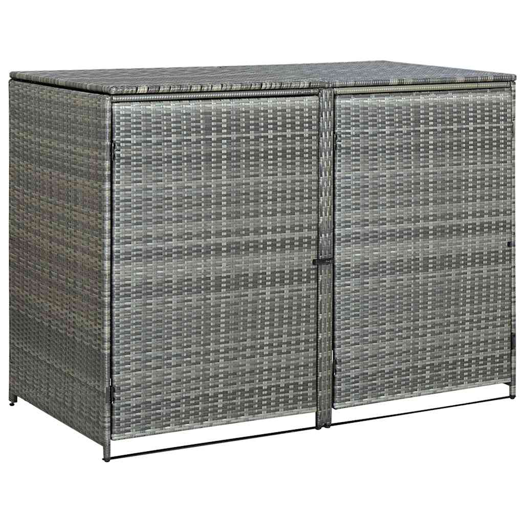 Sheds Garages & Carports Double Wheelie Bin Storage Shed Rattan Garden Store 148
