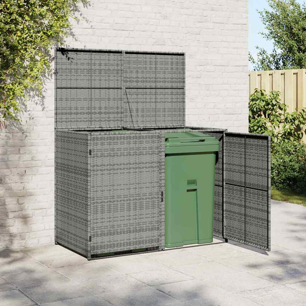 Sheds Garages & Carports Double Wheelie Bin Storage Shed Rattan Garden Store 148
