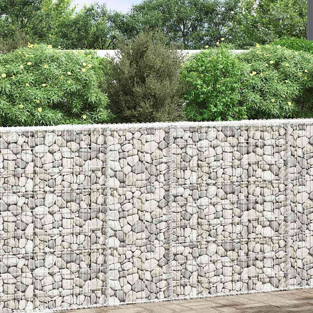 Planter Gabion Raised Bed Stone Basket Galvanised Steel Garden Border Silver LED