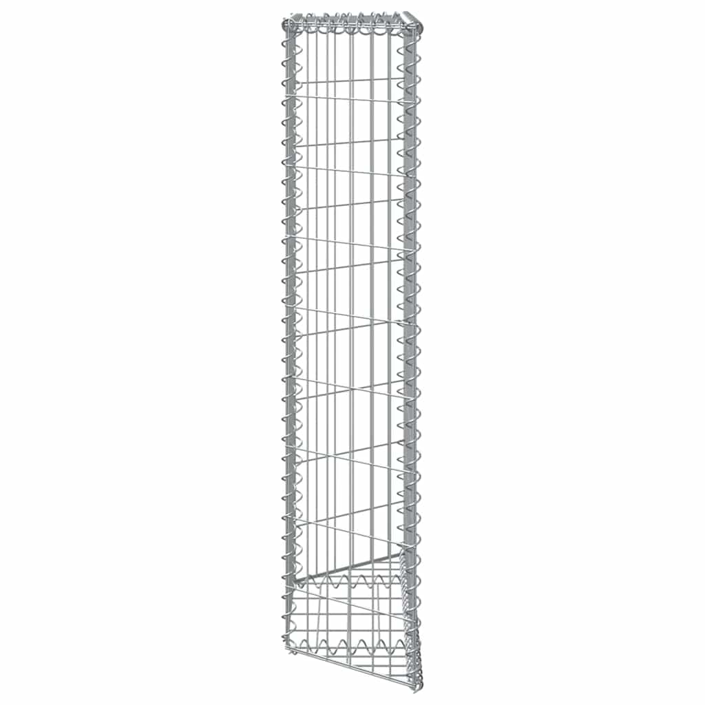 Planter Gabion Raised Bed Stone Basket Galvanised Steel Garden Border Silver LED
