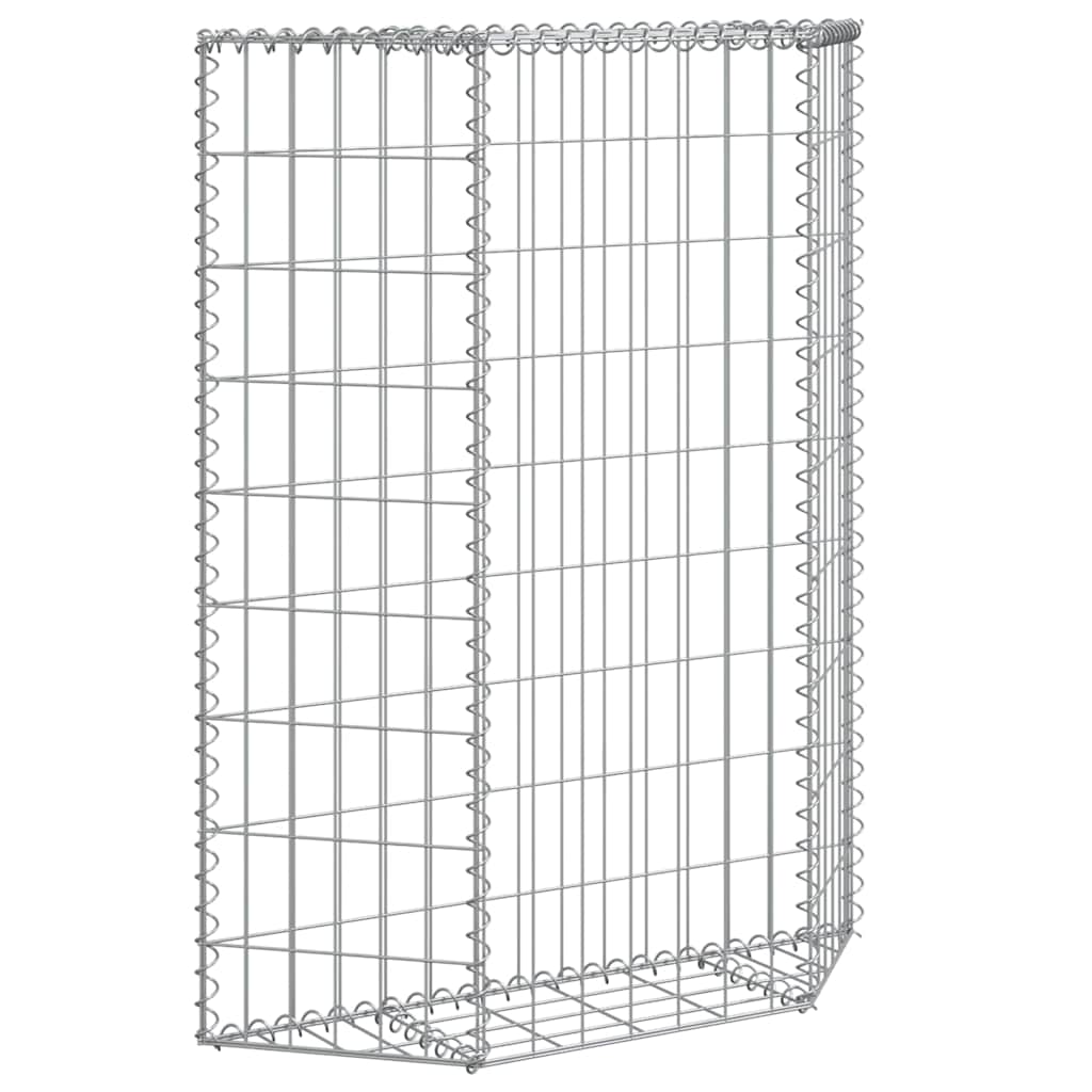 Planter Gabion Raised Bed Stone Basket Galvanised Steel Garden Border Silver LED