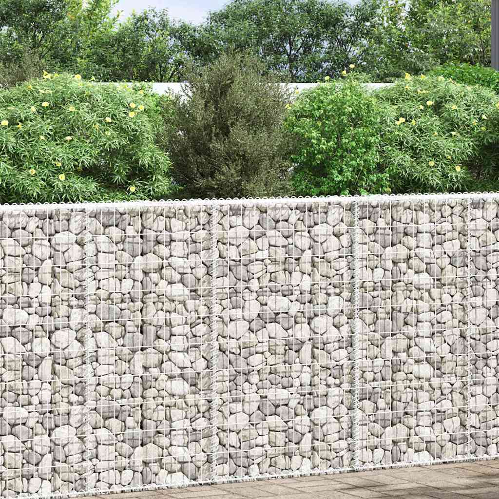 Planter Gabion Raised Bed Stone Basket Galvanised Steel Garden Border Silver LED