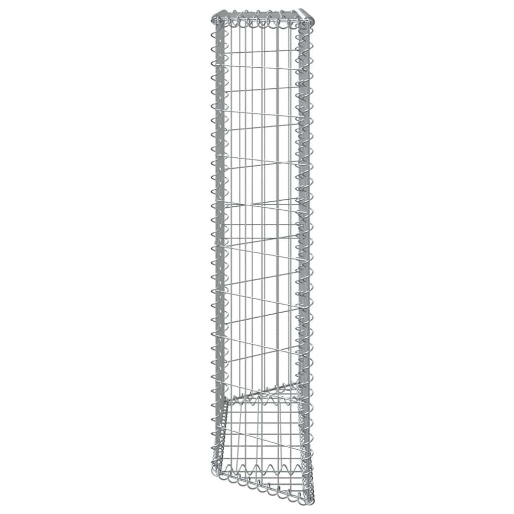 Planter Gabion Raised Bed Stone Basket Galvanised Steel Garden Border Silver LED