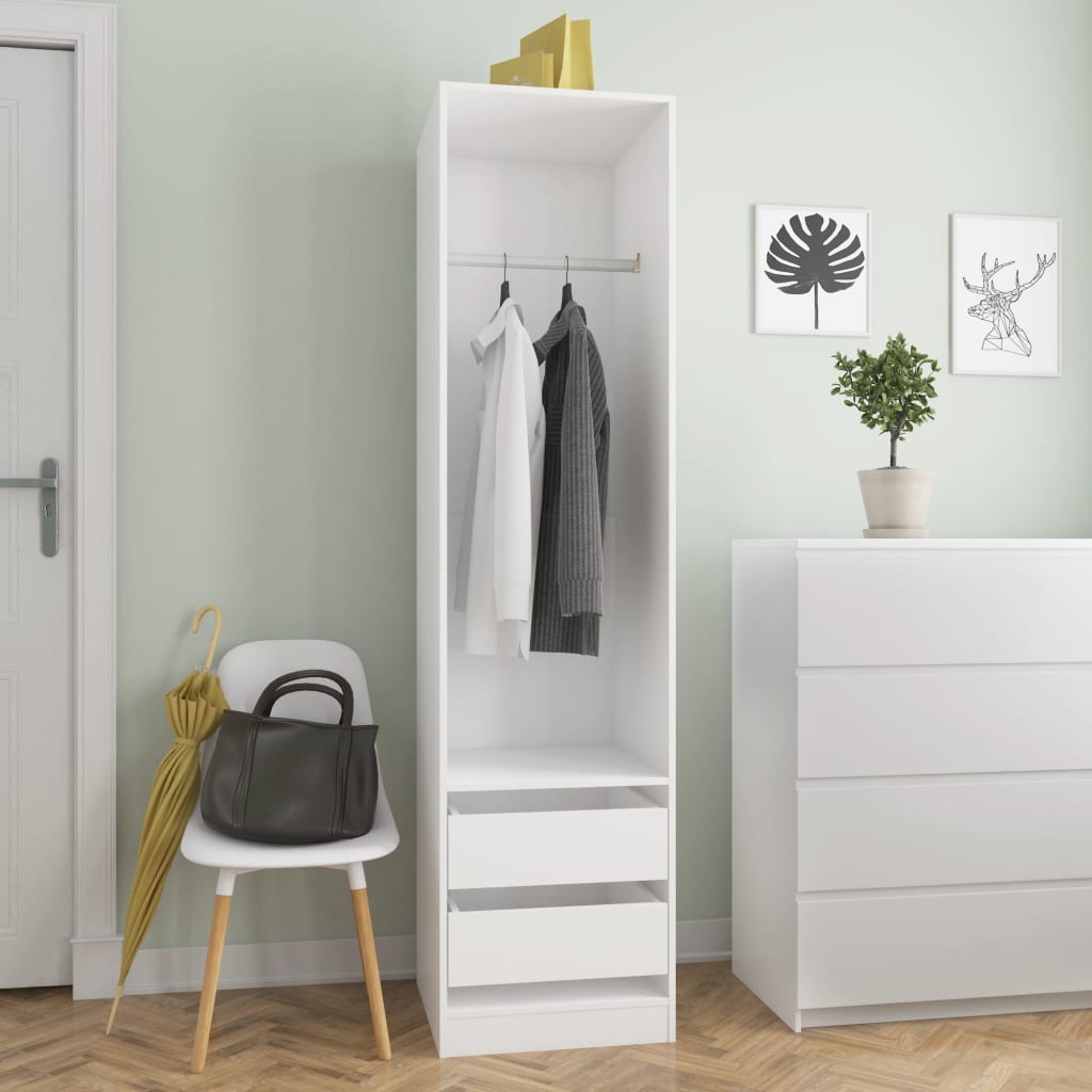 Wardrobe With Drawers Engineered Wood
