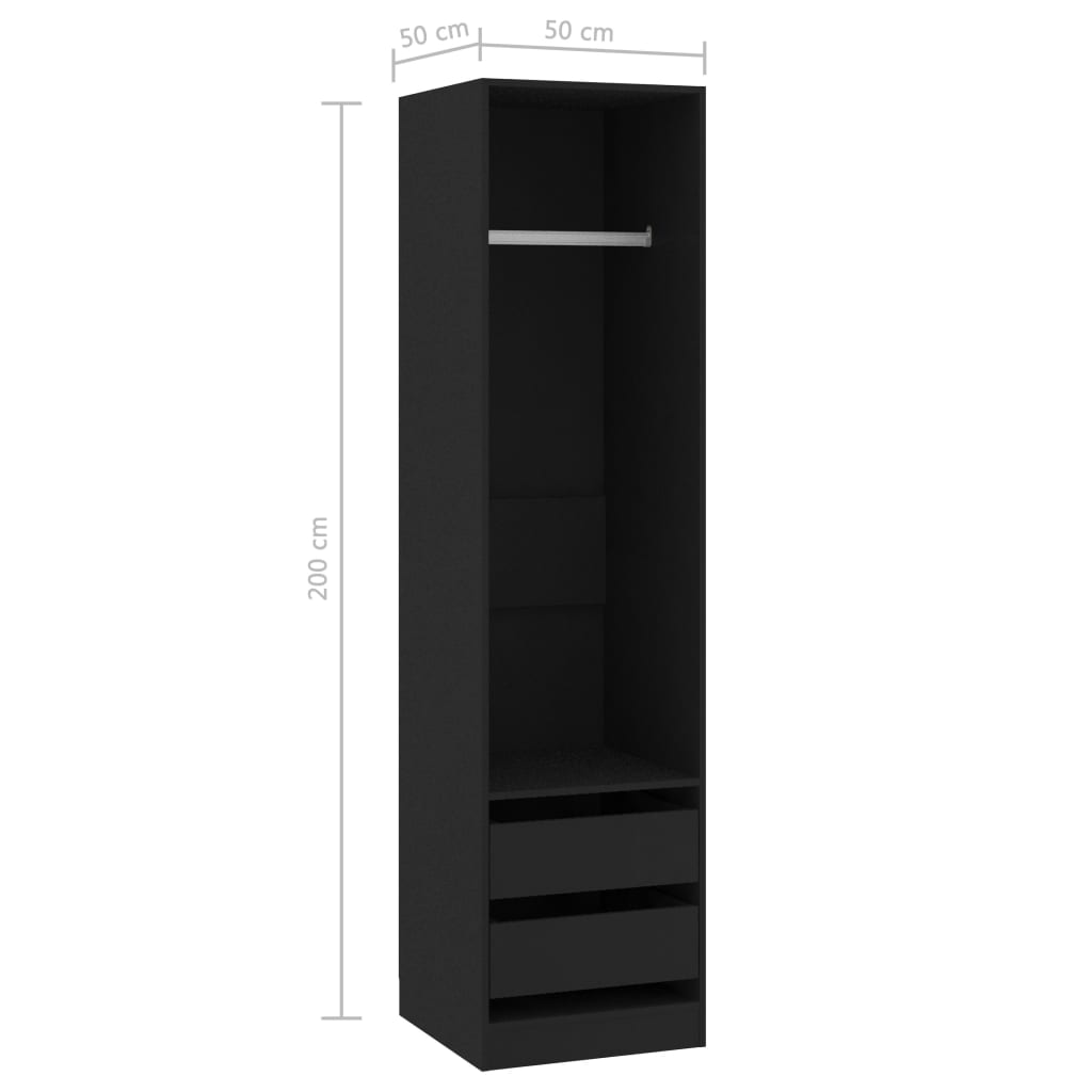 Wardrobe With Drawers Engineered Wood