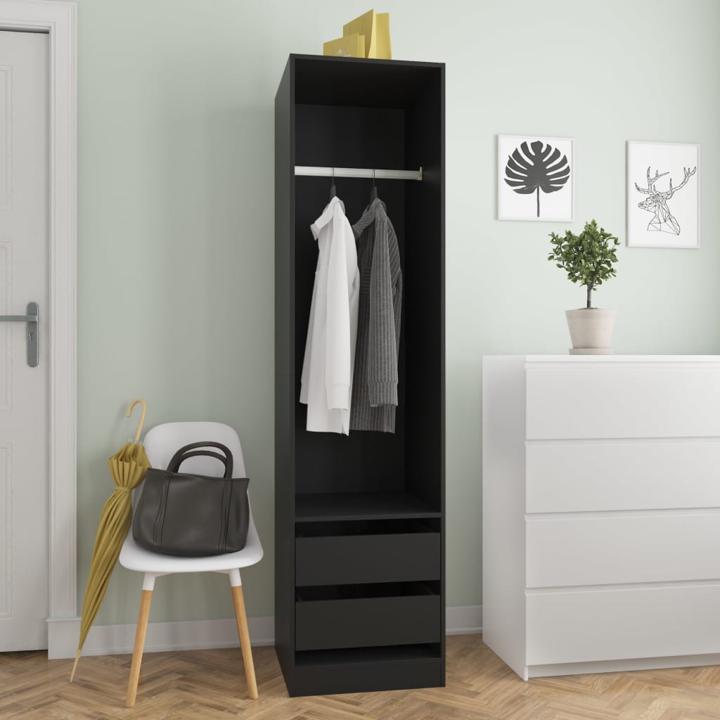 Wardrobe With Drawers Engineered Wood