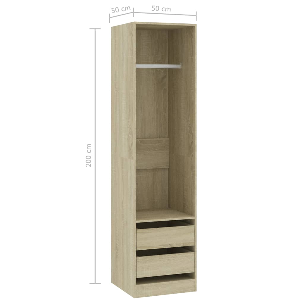 Wardrobe With Drawers Engineered Wood