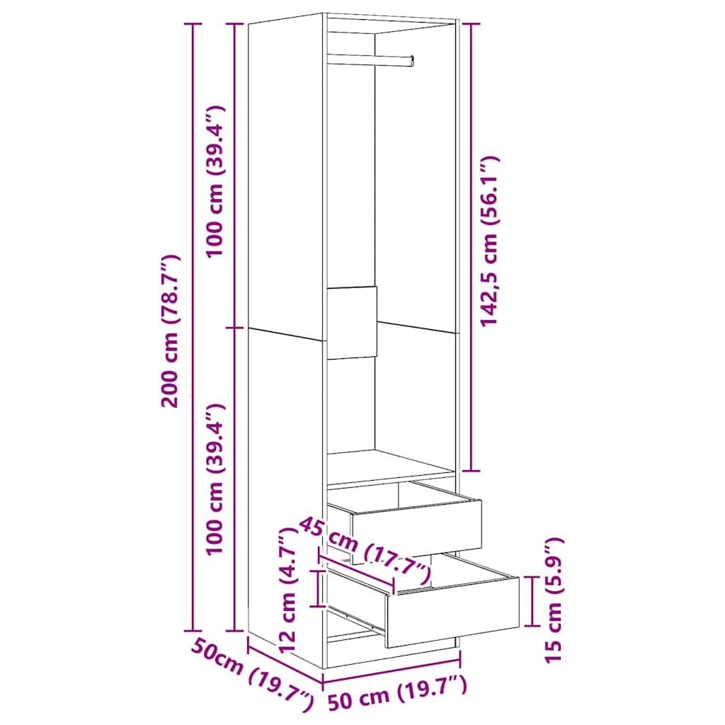 Wardrobe Drawers Engineered Wood