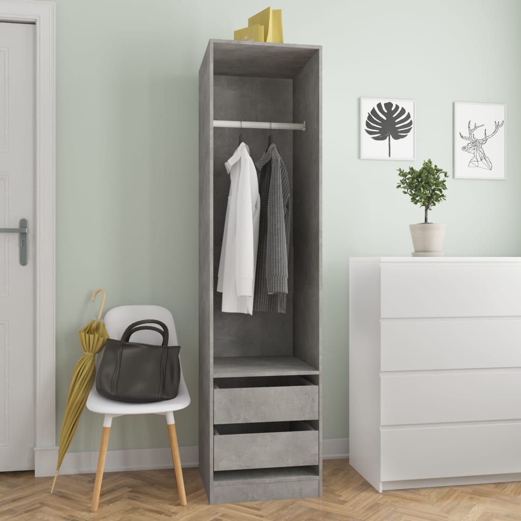 Wardrobe With Drawers Engineered Wood