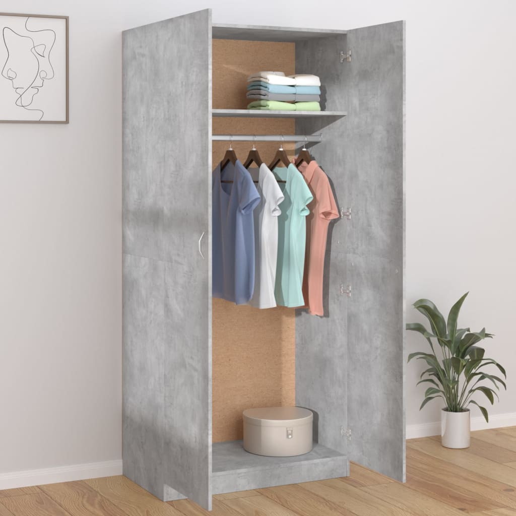 Wardrobe 90X52X200 Cm Engineered Wood