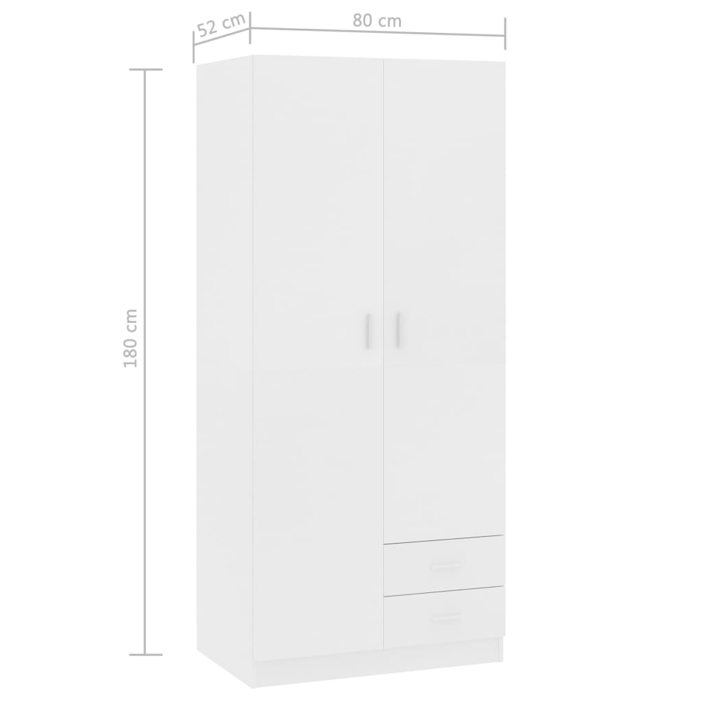 Wardrobe 80X52X180 Cm Engineered Wood