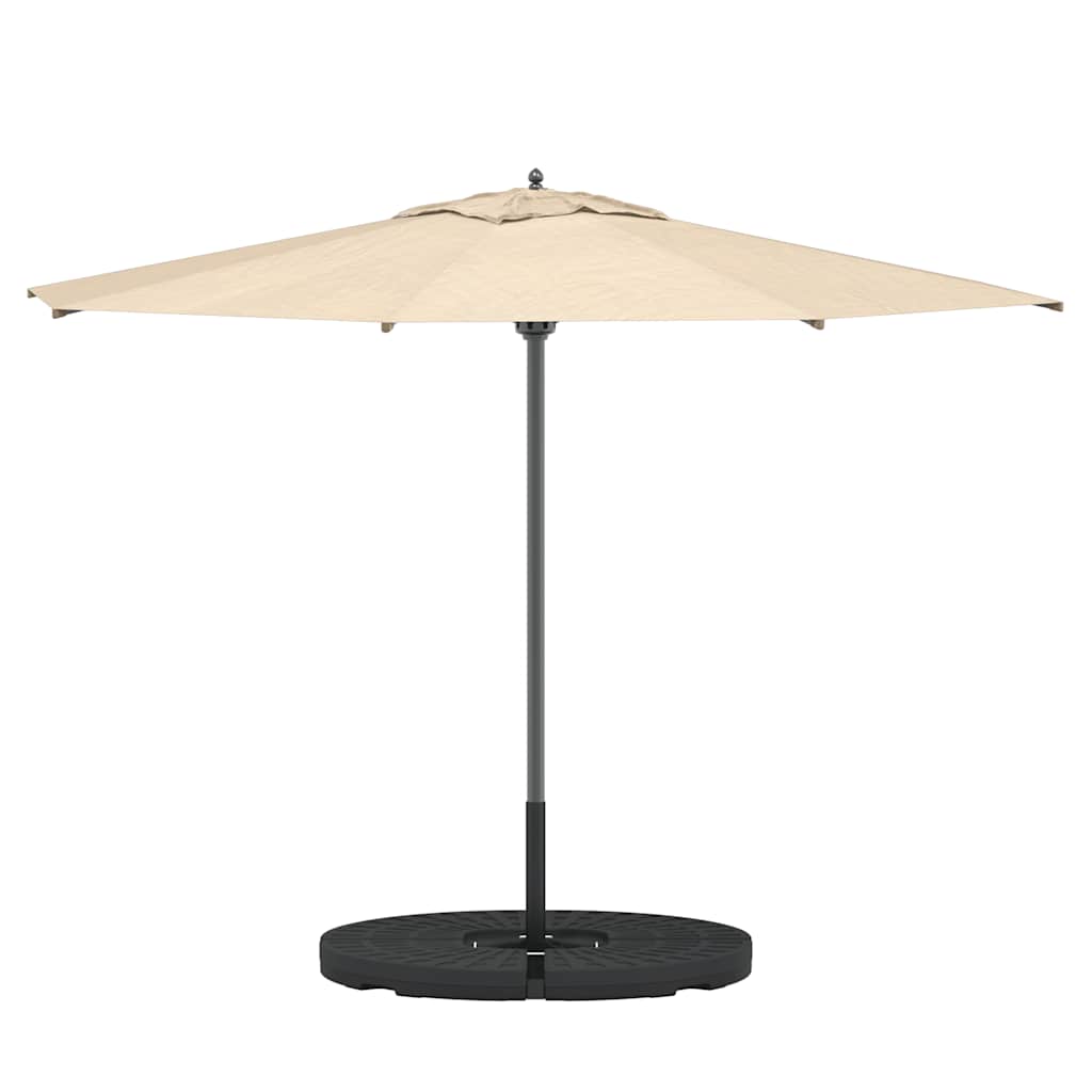 Umbrella Base Fan-Shaped 4 Pcs Black