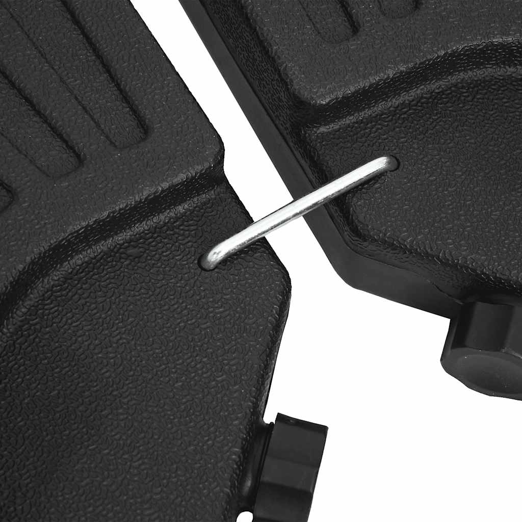 Umbrella Base Fan-Shaped 4 Pcs Black