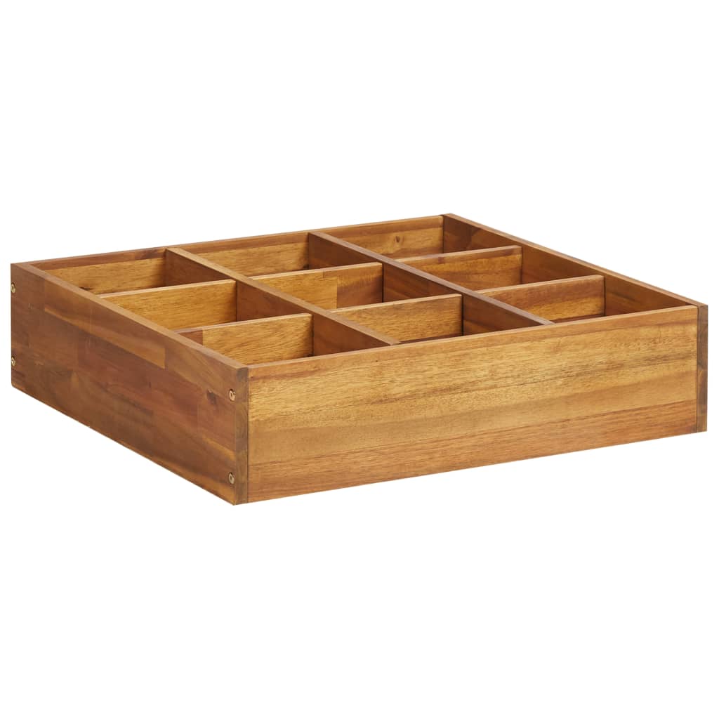 Herb Garden Raised Bed Solid Acacia Wood 60X60X15 Cm