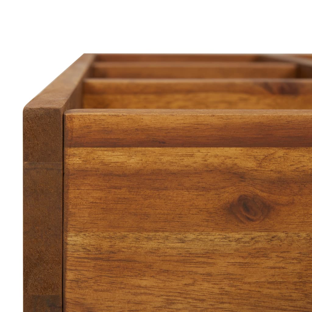 Herb Garden Raised Bed Solid Acacia Wood 60X60X15 Cm