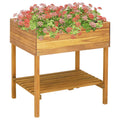 Planter Acacia Wood Raised Garden Box 50cm Outdoor Flower Vegetable Bed 78.5 x 5