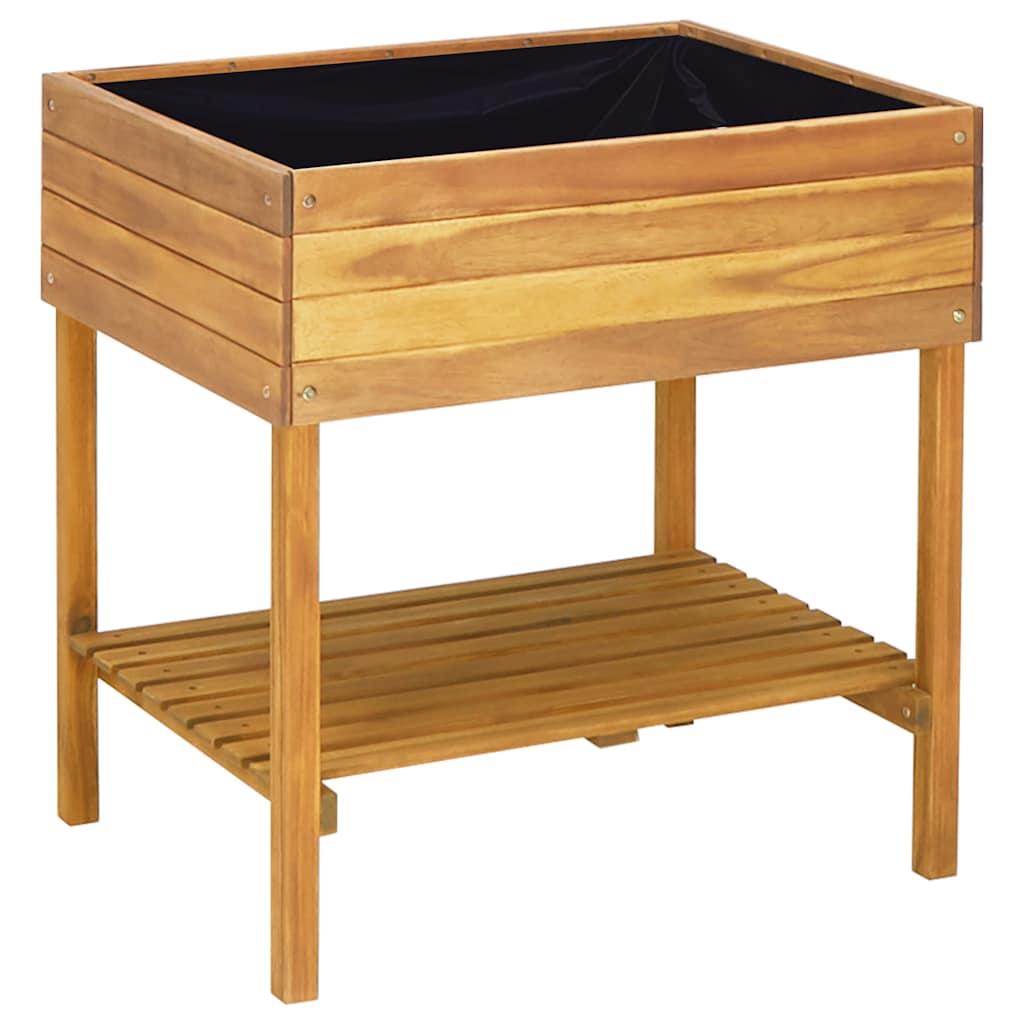 Planter Acacia Wood Raised Garden Box 50cm Outdoor Flower Vegetable Bed 78.5 x 5
