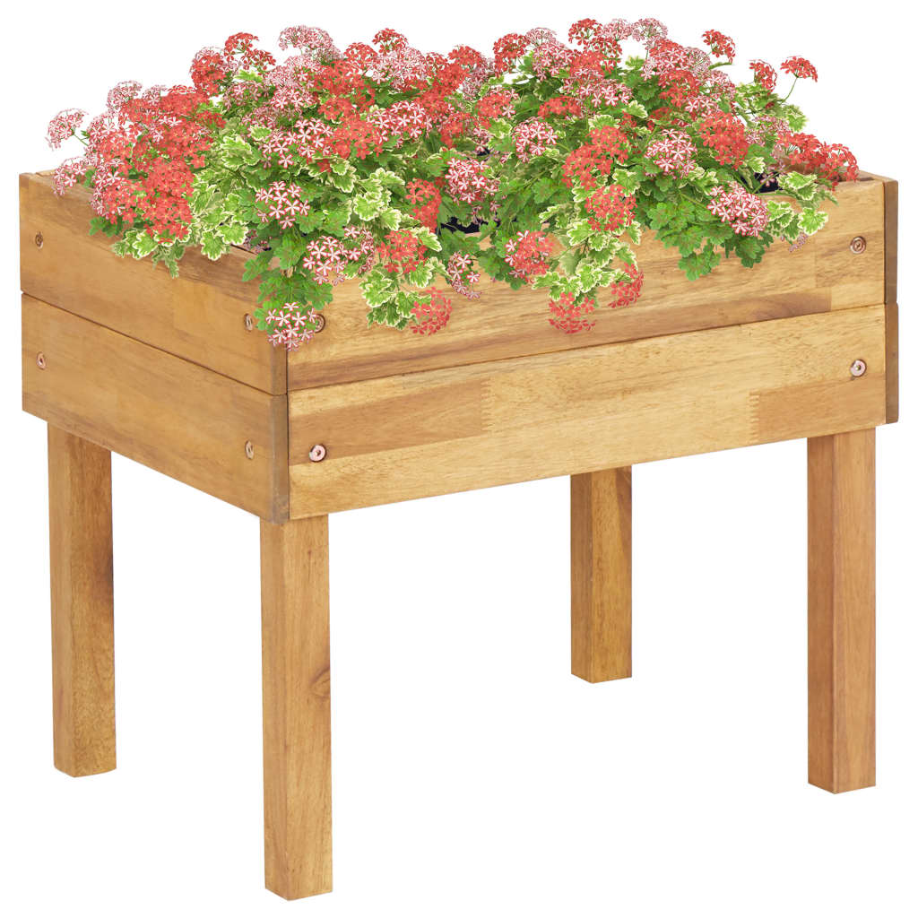 Raised Garden Planter Solid Acacia Wood