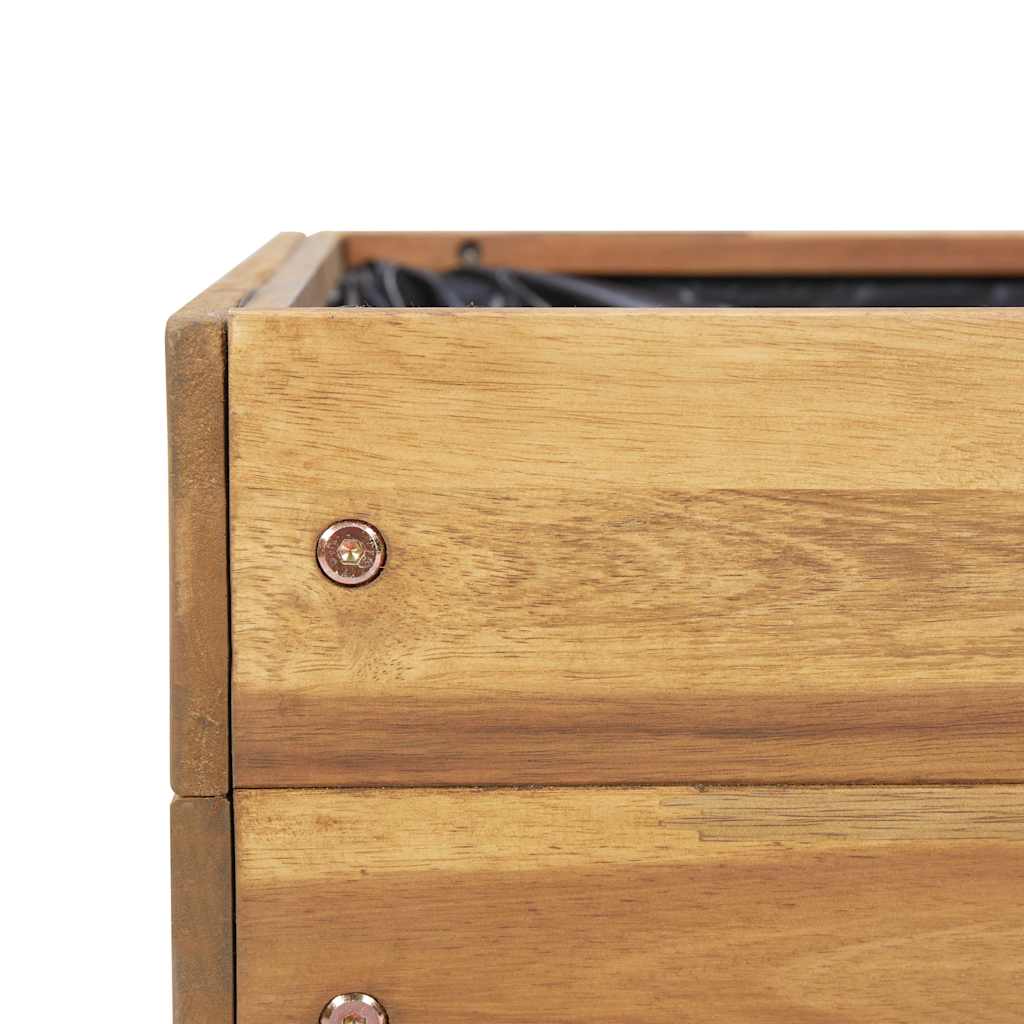 Planter Acacia Wood Raised Garden Box 50cm Outdoor Flower Vegetable Bed 78.5 x 5