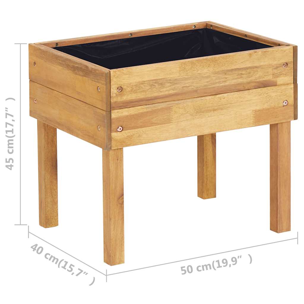 Planter Acacia Wood Raised Garden Box 50cm Outdoor Flower Vegetable Bed 78.5 x 5