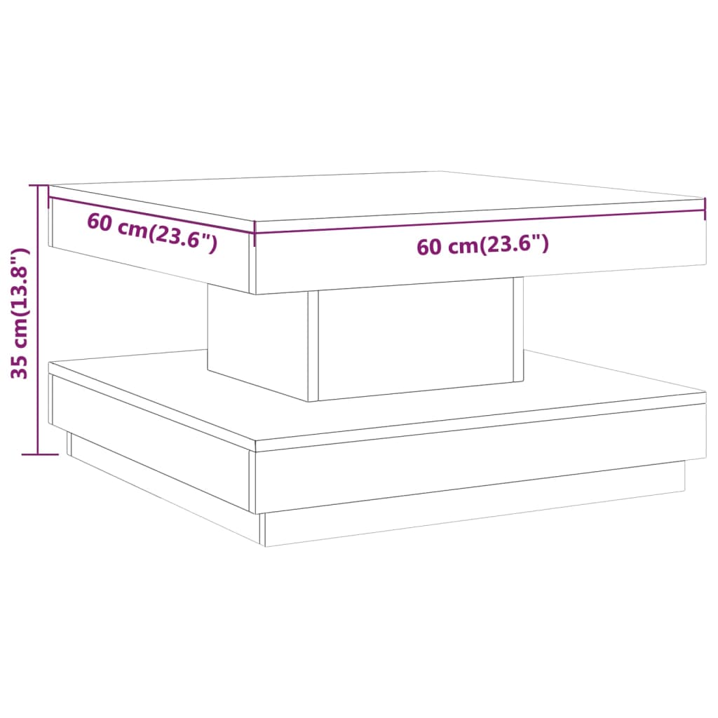 Coffee Table 60X60X35 Cm Mdf