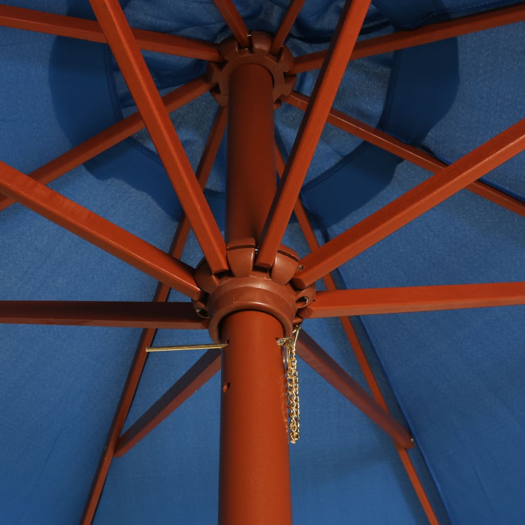 Garden Parasol With Wooden Pole 300X258 Cm