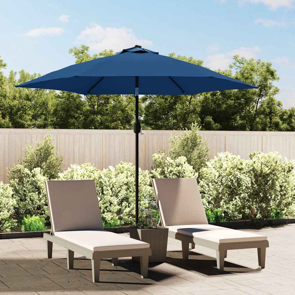 Garden Parasol Terracotta 3m Patio Umbrella Crank Tilt Outdoor Shade azure black