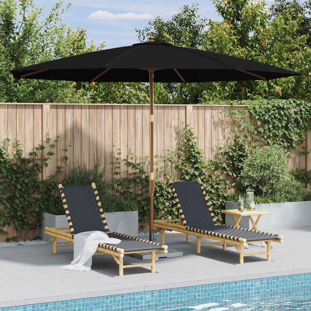 Garden Parasol With Wooden Pole 350 Cm