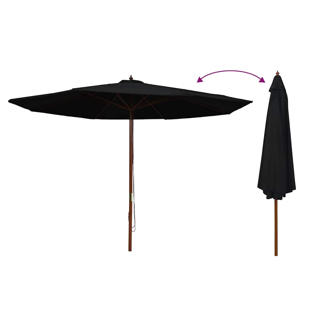 Garden Parasol With Wooden Pole 350 Cm
