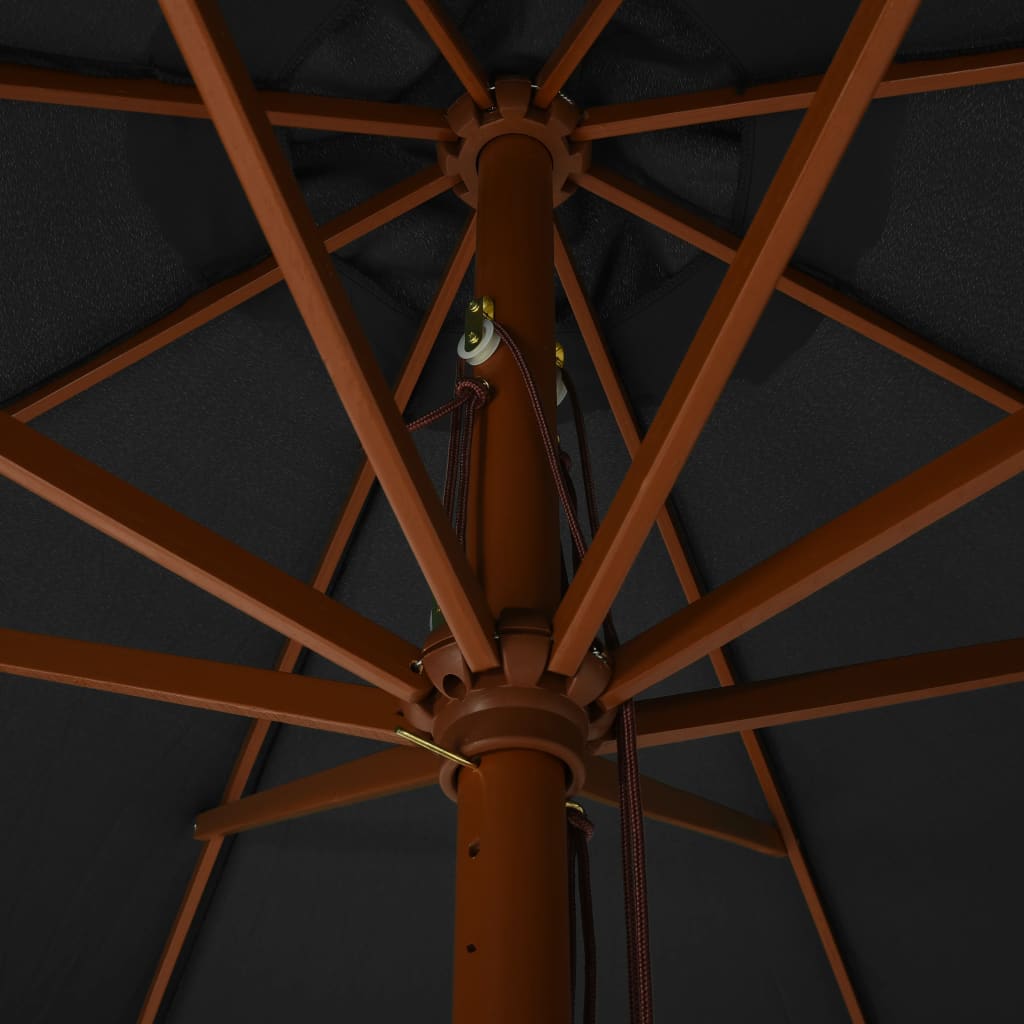 Garden Parasol With Wooden Pole 330 Cm