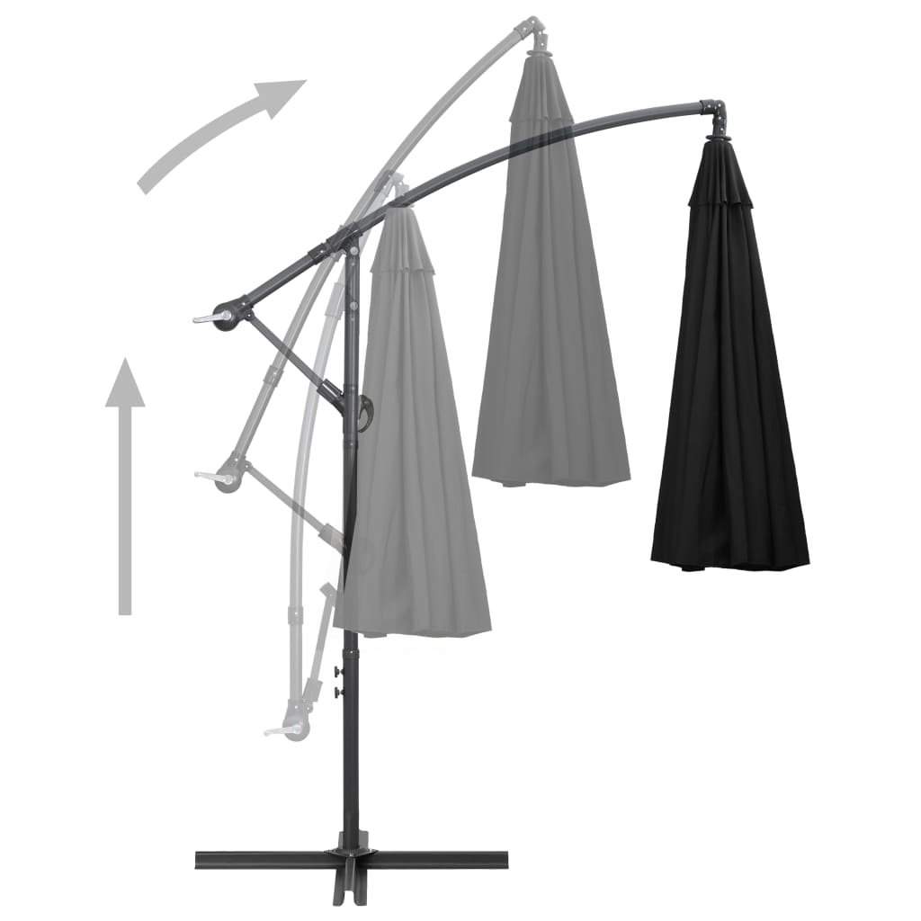 Hanging Garden Parasol 3 M Aluminium Pole