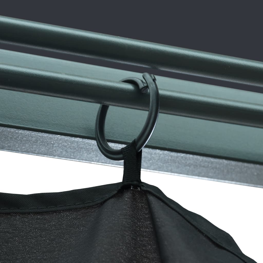 Gazebo With Curtain Aluminium