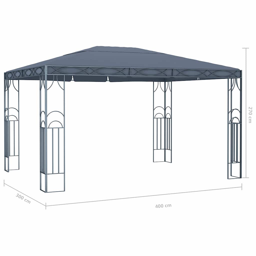 Gazebo Gazebo anthracite cream 300 x 300 cm 400 x 300 cm 400 cm