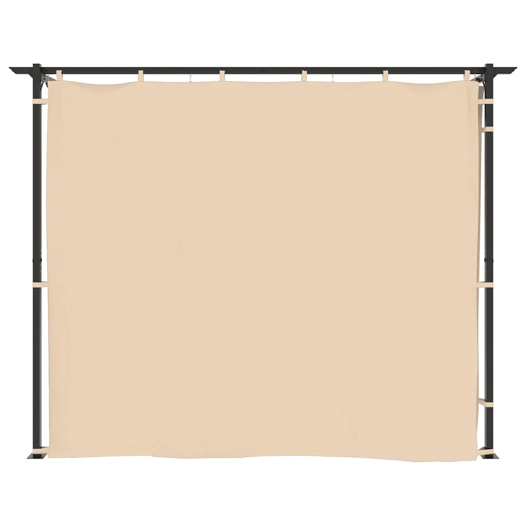 Gazebo With Curtains Steel