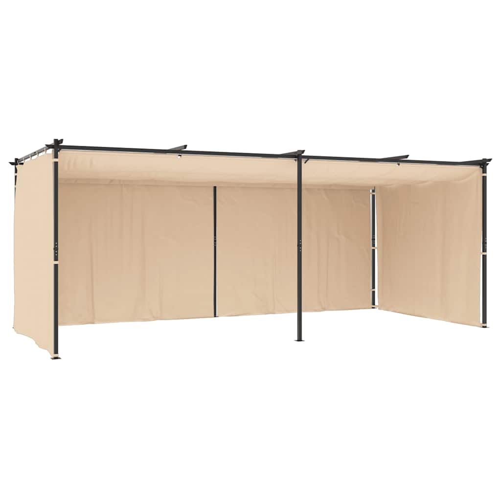 Gazebo With Curtains Steel