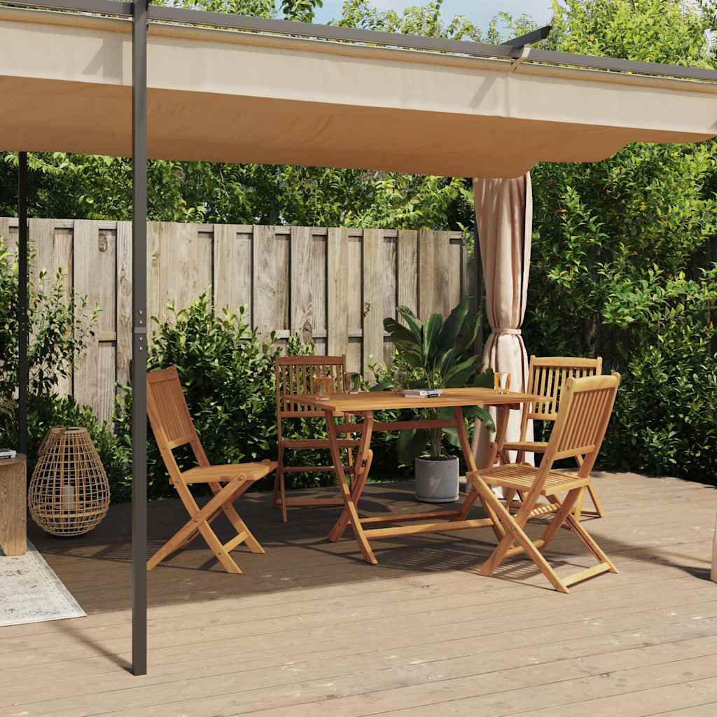 Gazebo With Curtains Steel