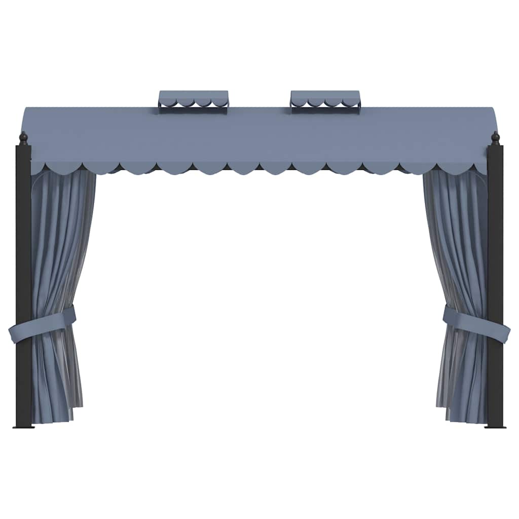 Gazebo Curtains 3X4 M Anthracite Steel fabric (100% polyester) 400 cm
