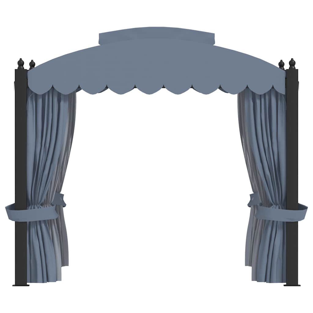 Gazebo Curtains 3X4 M Anthracite Steel fabric (100% polyester) 400 cm