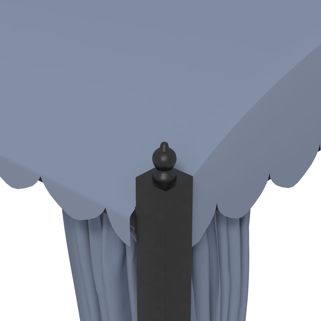 Gazebo With Curtains 3X4 M Anthracite Steel