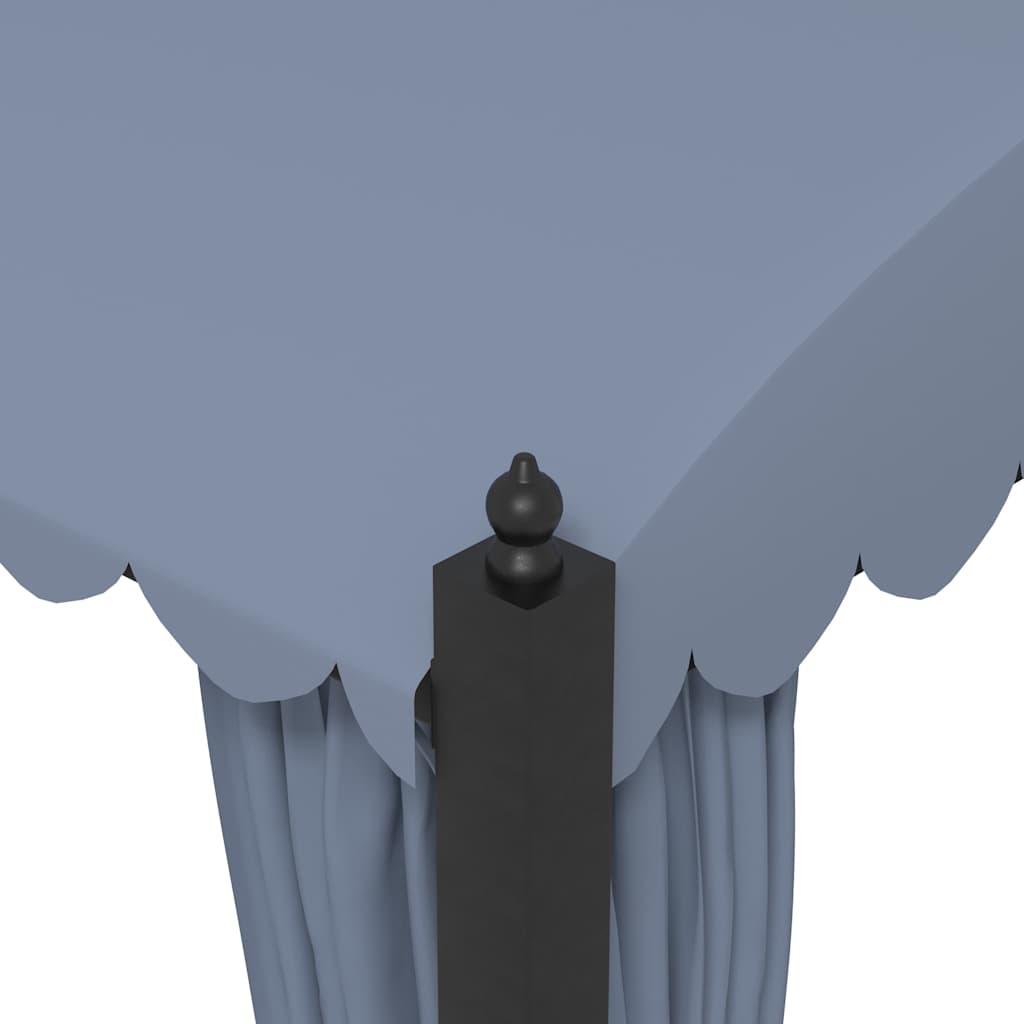Gazebo Curtains 3X4 M Anthracite Steel fabric (100% polyester) 400 cm