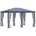 Gazebo With Mesh Screens 3X4 M Anthracite Steel