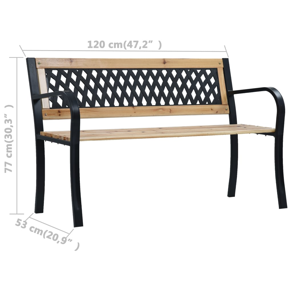 Garden Bench 120 Cm Wood