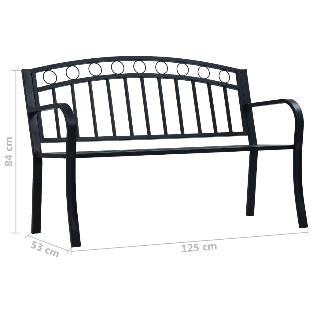 Garden Bench 125 Cm Steel