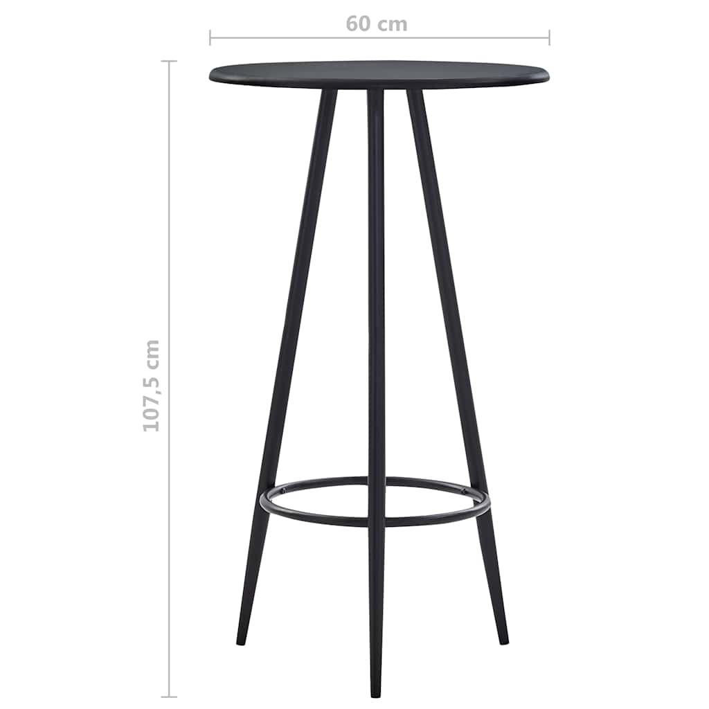 Dining Table Bar 60X107.5 Cm Mdf black oak white 60 x 107.5 cm (Diameter x H)