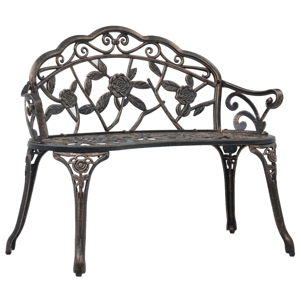 Garden Bench 100 Cm Cast Aluminium