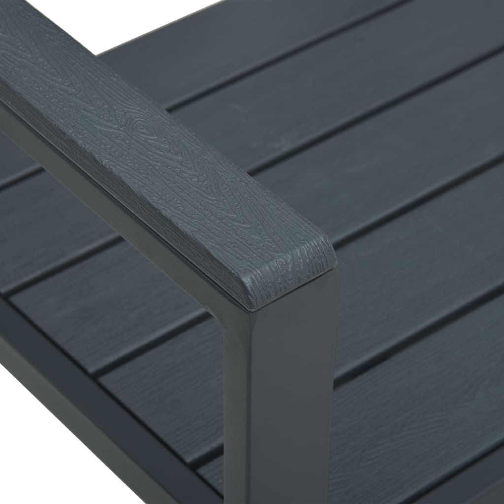 Garden Bench 120 Cm Hdpe Wood Look