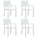 Outdoor Chair Garden Chairs 2 Pcs Hdpe Wood Black White 62 Cm White 62 X 55.5 X
