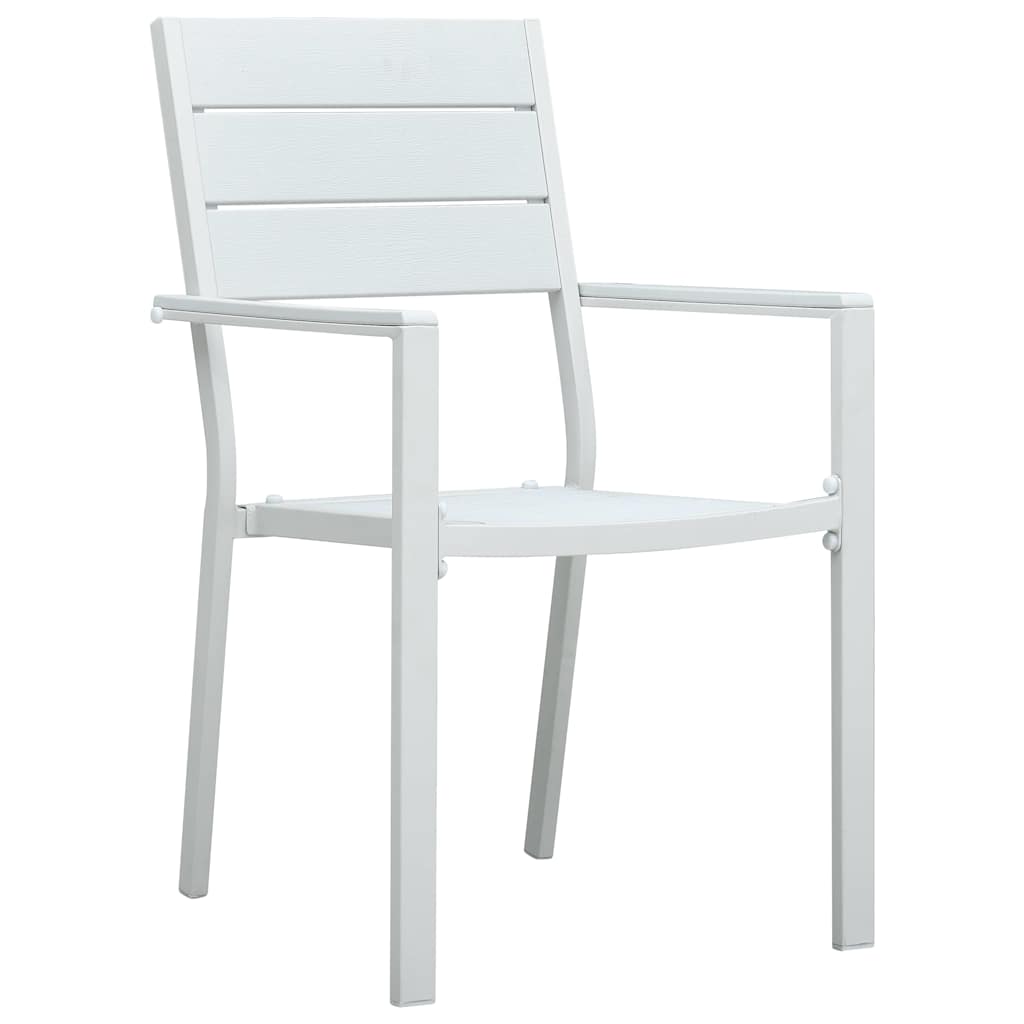 Outdoor Chair Garden Chairs 2 Pcs Hdpe Wood Black White 62 Cm White 62 X 55.5 X
