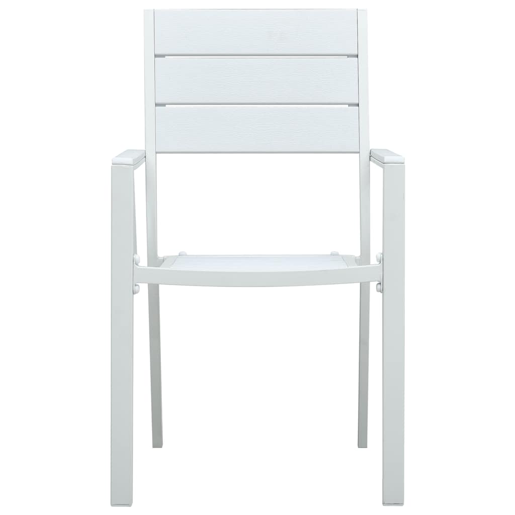 Outdoor Chair Garden Chairs 2 Pcs Hdpe Wood Black White 62 Cm White 62 X 55.5 X