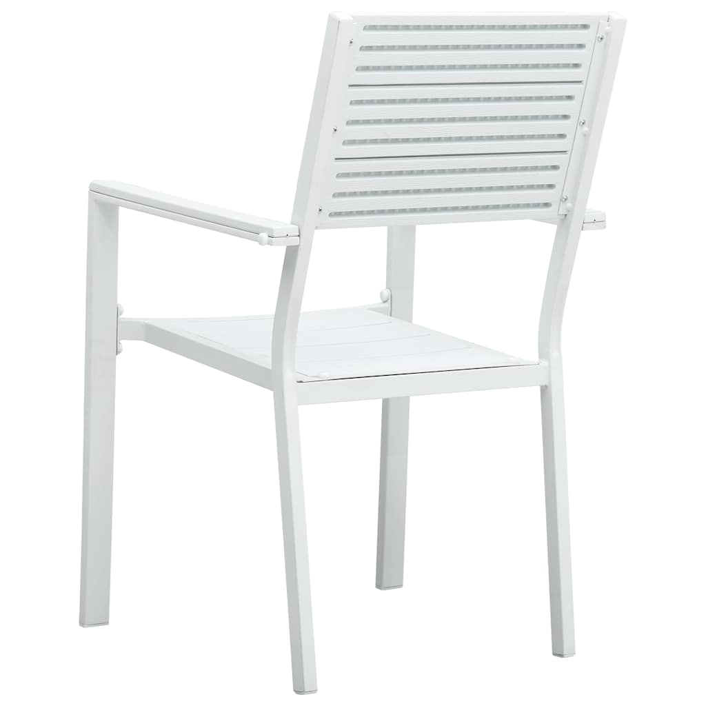 Outdoor Chair Garden Chairs 2 Pcs Hdpe Wood Black White 62 Cm White 62 X 55.5 X